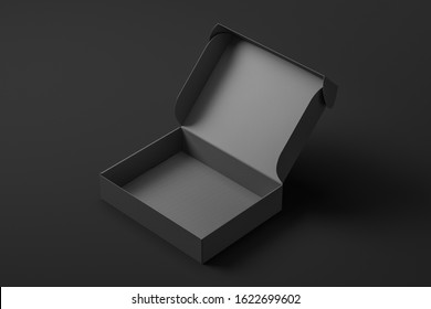 Side View Realistic Empty Open Black Stock Illustration 1622699602 ...