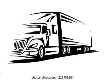 Truck Silhouette Logo Vector Stock Vector (Royalty Free) 704733115 ...