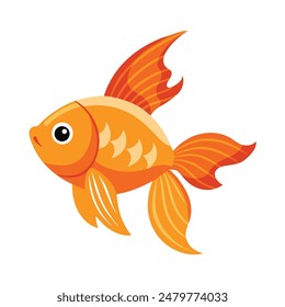 goldfish isolated on white background