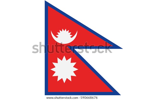 Nepal Flag Vector Stock Vector (Royalty Free) 590668676