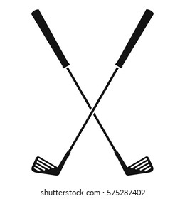 Two Golf Clubs Icon Simple Illustration Stock Vector (Royalty Free ...