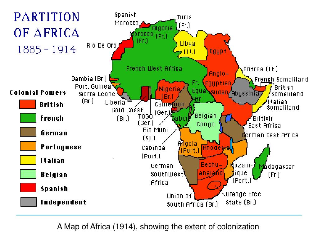 Colonial Africa Map 1914 Map Colonial Africa 1914 Map Showing | Images ...