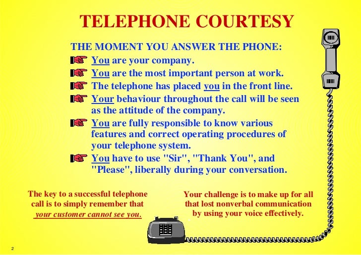 Telephone Answering: Telephone Answering Rules