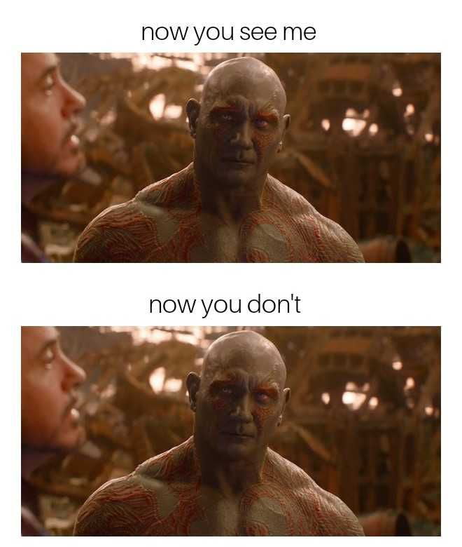 Invisible Drax - 9GAG