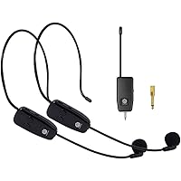 DIGIMORE Wireless Microphone System for 2 People, 2.4G Dual Wireless Headset Mics Ideal for Speakers, Voice Amplifier, PA Sys