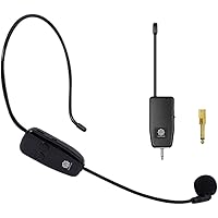 DIGIMORE Wireless Microphone System 2.4G Wireless Headset Mic Ideal for Speakers, Voice Amplifier, PA System, Teachers, Tour 