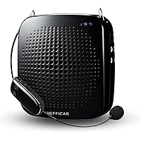 Nefficar Portable Voice Amplifier for Teachers – Wireless Mic with Bluetooth Speaker - Headset Microphone – PA System for Cla