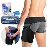 Always Ready Groin Support with Hot & Cold Gel Pack for Thigh, Hip, Hamstring, Strains, Sprains, Pain Relief, Sciatic Nerve P