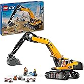 LEGO City Escavatore da Cantiere Giallo, Giochi Creativi per Bambini e Bambine da 8 Anni, Veicolo Giocattolo da Cantiere con 