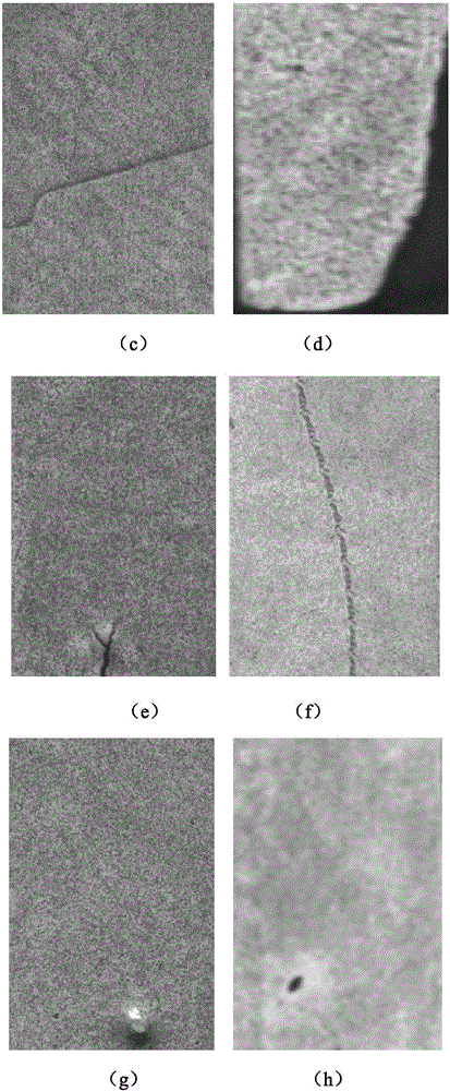 Workpiece apparent defect detection method based on machine vision