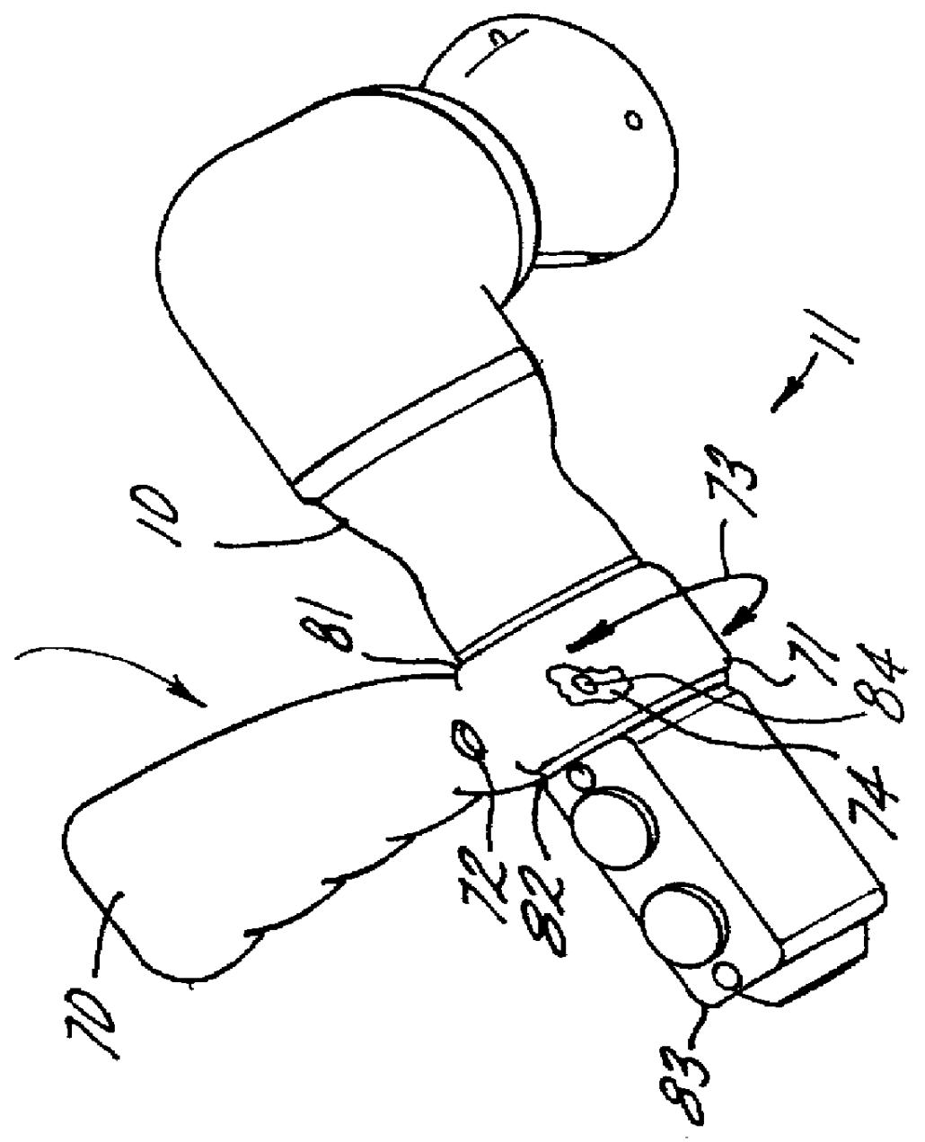 Adjustable handgrip for a coordinate measurement machine