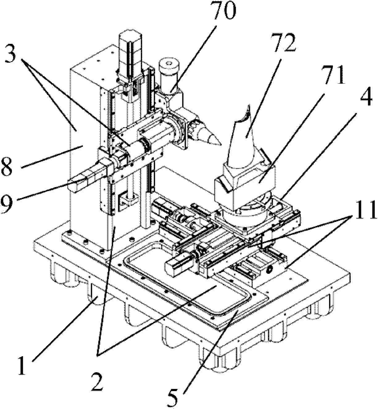 Five-axis linkage laser processing machine