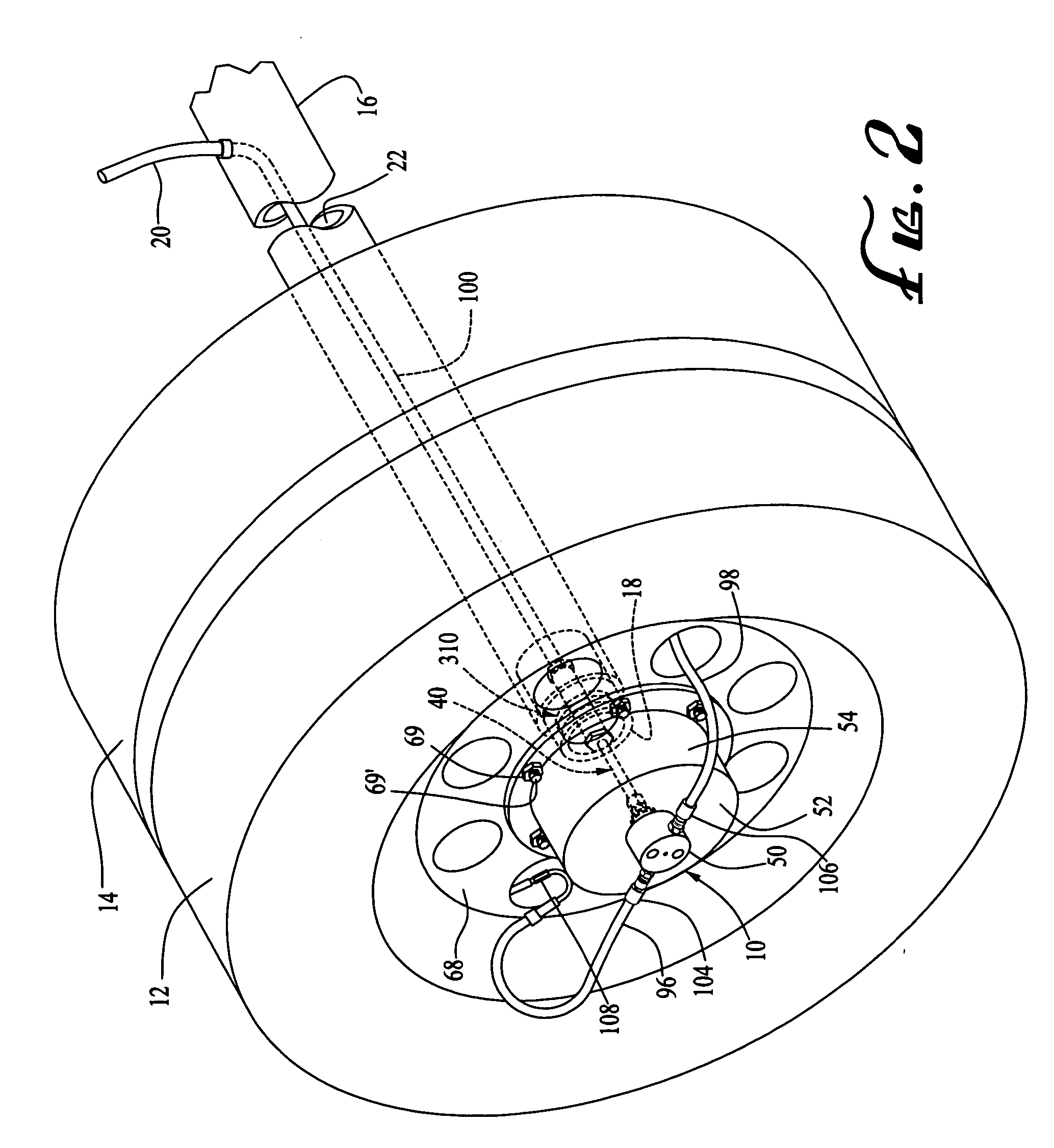 Rotary union assembly for use in air pressure inflation systems for tractor trailer tires