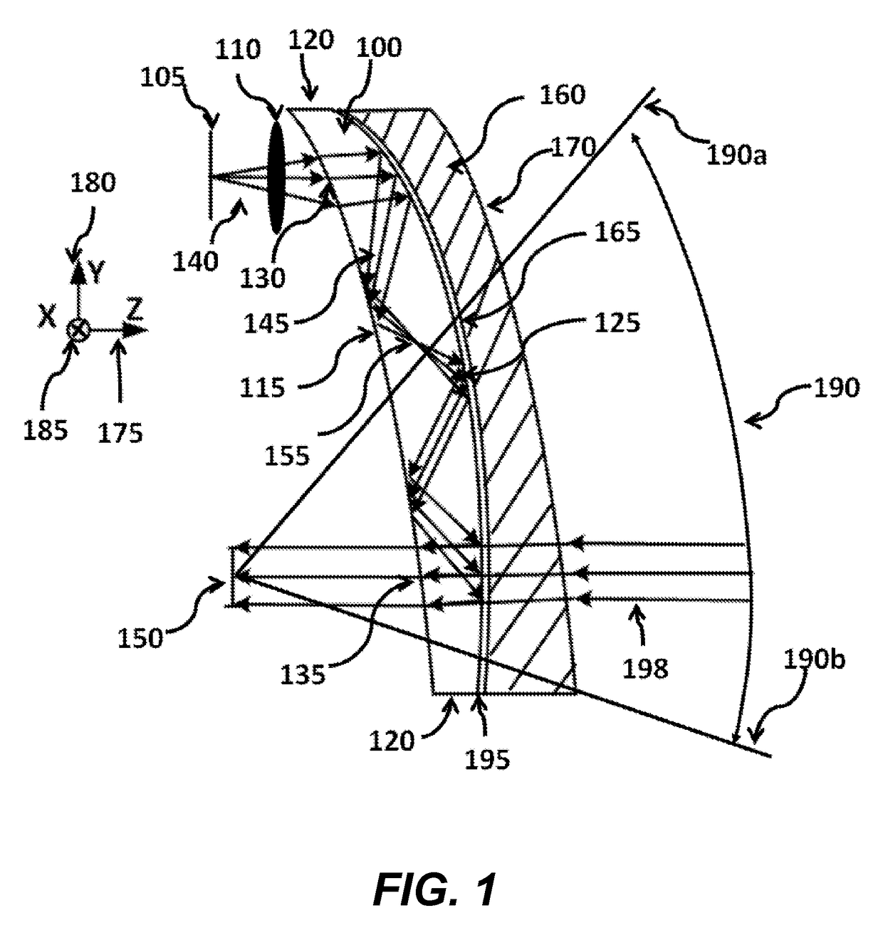 Ergonomic head mounted display device and optical system