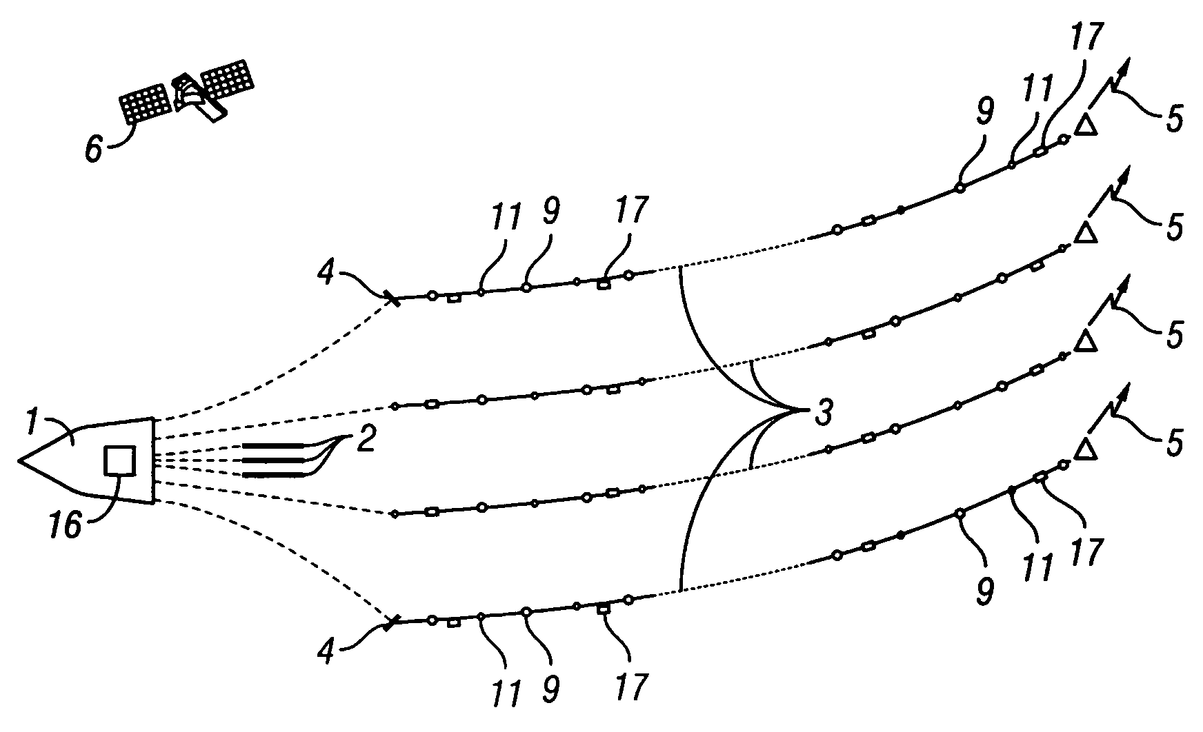 System and method for determining positions of towed marine seismic streamers