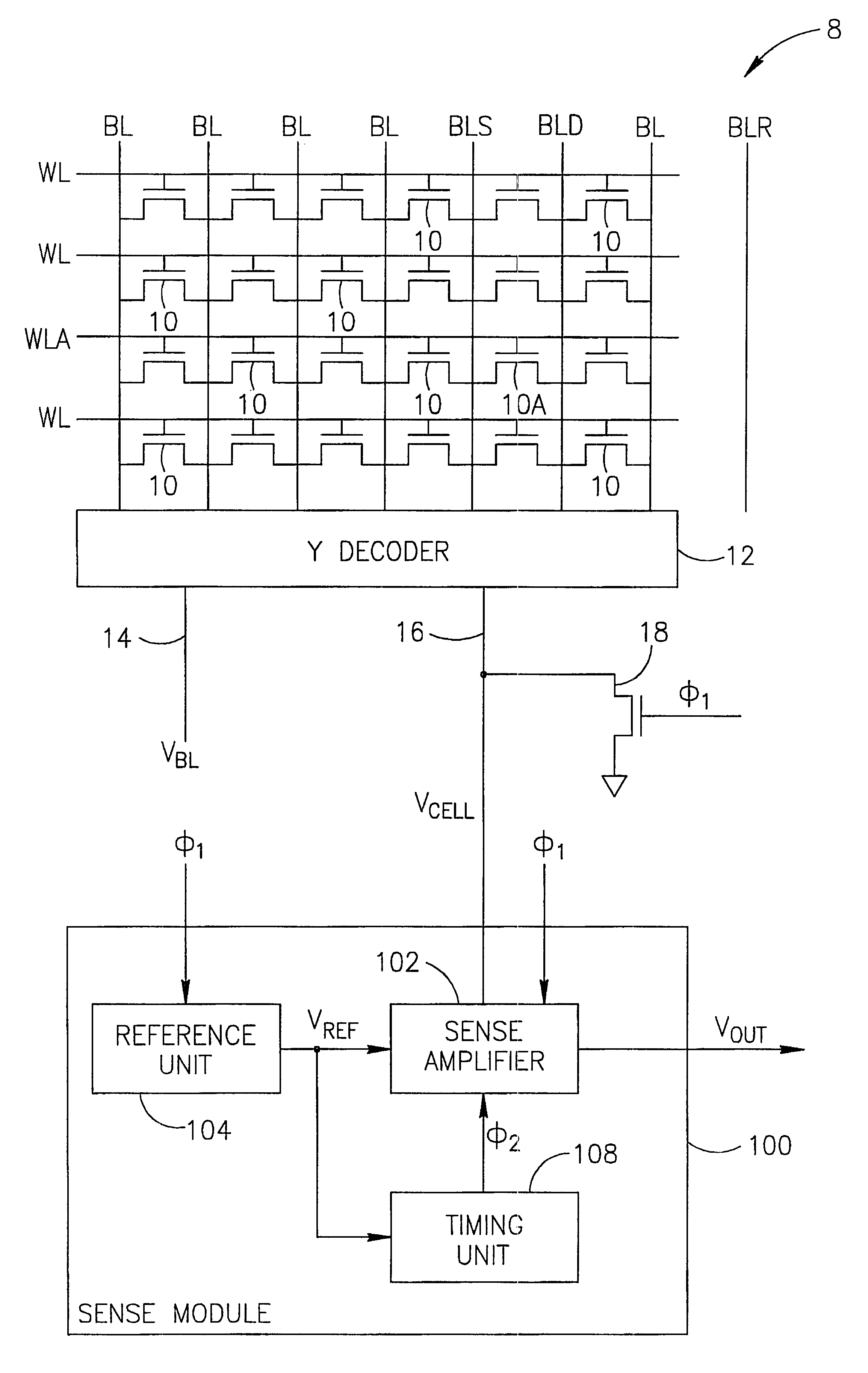 Architecture and scheme for a non-strobed read sequence