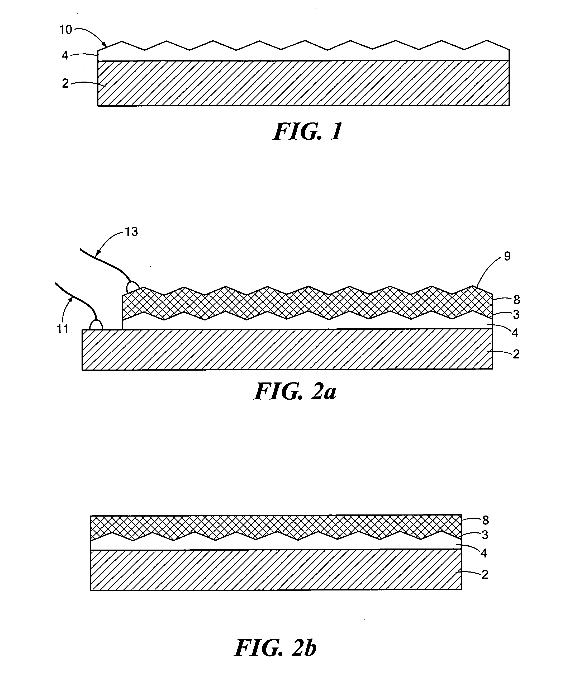 Optical devices featuring textured semiconductor layers