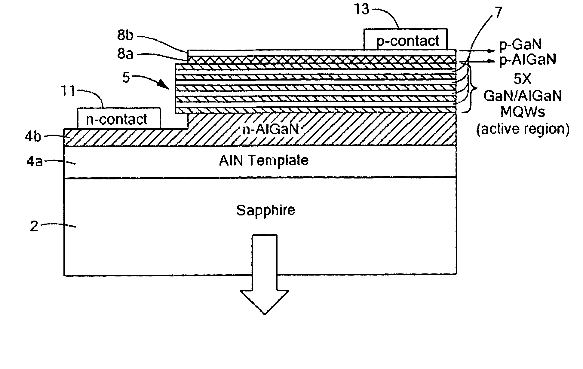 Optical devices featuring textured semiconductor layers