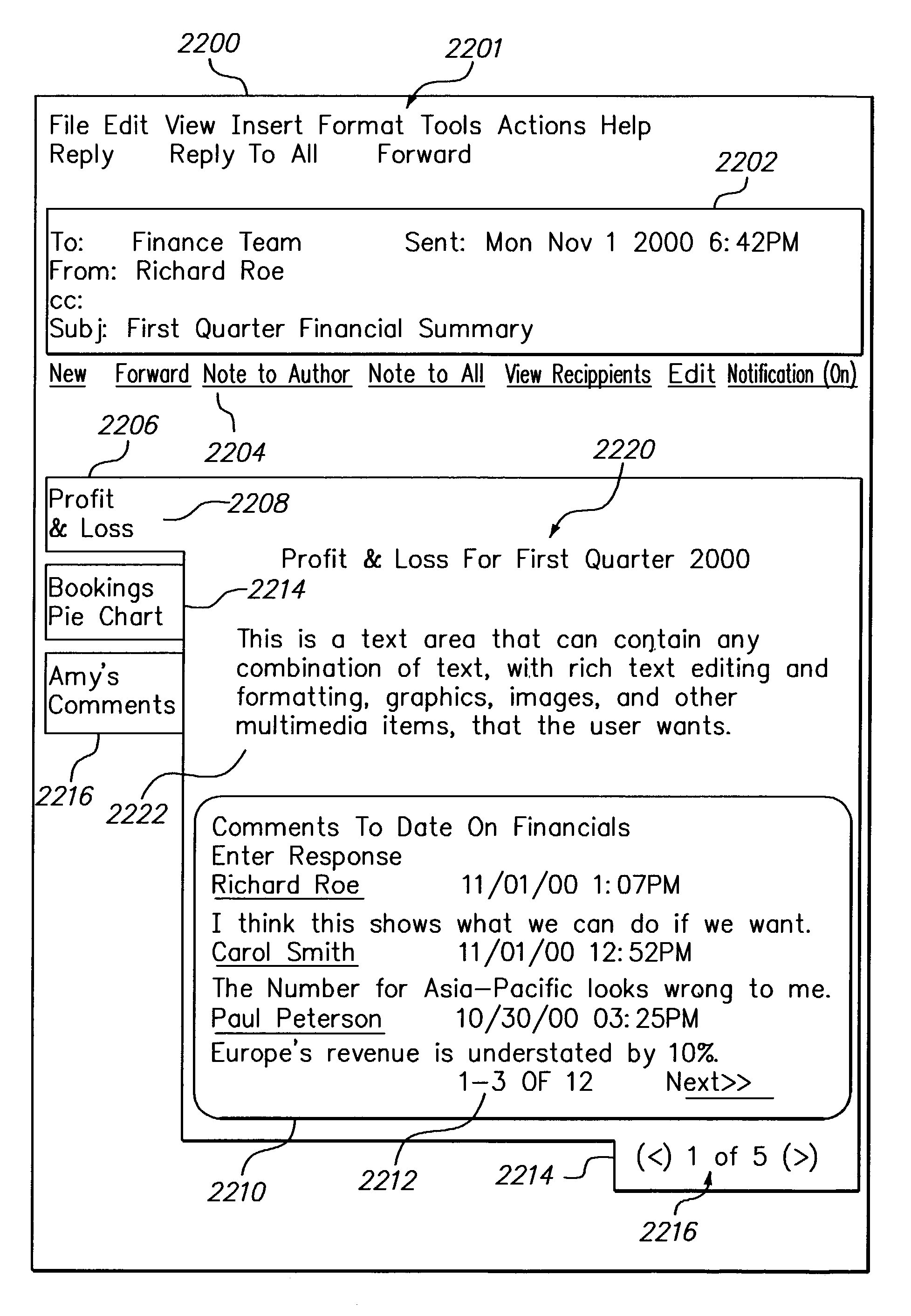 Methods and apparatus providing electronic messages that are linked and aggregated