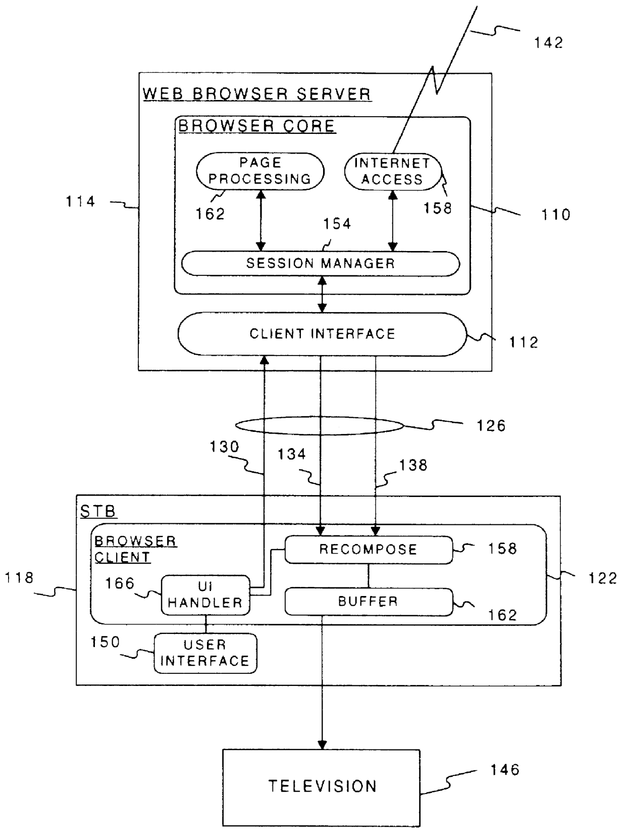 System for transmitting network-related information where requested network information is separately transmitted as definitions and display information