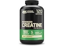 Optimum Nutrition Micronized Creatine Monohydrate Powder, Unflavored, Keto Friendly, 120 Servings (Packaging May Vary)