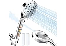 LUXEAR 10-mode Handheld Shower Head with Hose, High Pressure Showerhead with 16-stage Filter for Hard Water Built-in Power Wa