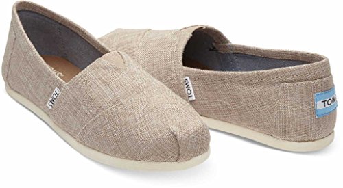 Toms Women's 10009759 Lurex Woven Alpargata Flat, Pale Pink, 7 M US