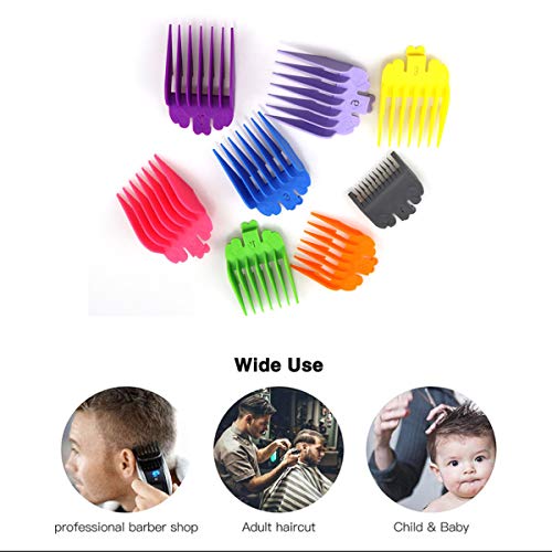 Professional Hair Clipper Guards Guide Combs, 8 Color Coded 1/8'' to 1 ...