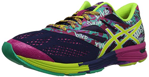 ASICS Women's GEL-Noosa Tri(tm) 10 Navy/Flash Yellow/Hot Pink Sneaker 8.5 B - Medium