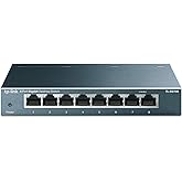 TP-Link TL-SG108 8 Port Gigabit Unmanaged Ethernet Network Switch, Ethernet Splitter Plug & Play Fanless Metal Design Shielde