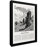 Moai Statues Print Black And White, Moai Statues Wall Art, Moai Statues Poster, Moai Statues Photo, Moai Statues Wall Décor, 