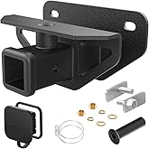 Nilight 2 Inch Rear Trailer Hitch Receiver Class 3 Tow Towing Hitch & Cover Kit, Fits for 2003-2018 Dodge Ram 1500 & 2003-201