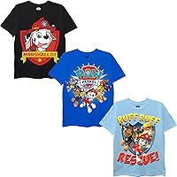 Nickelodeon- Playera de Paw Patrol, para niños, paquete de 3