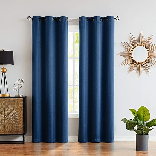 amazon navy blue curtains