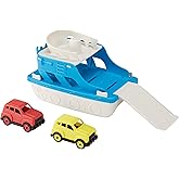 Amazon Basics Ferry Boat with 2 Mini Cars Bathtub Toy for Kids Ages 2 and Up, Blue, Small