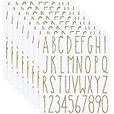 8 Sheets Vinyl Letter Stickers Waterproof Self Adhesive Letter Stickers Numbers Alphabet Stickers Modern Mailbox Numbers Stic