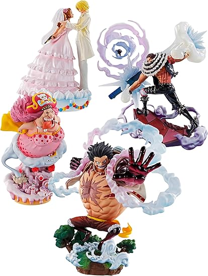 Megahouse Logbox Re Birth One Piece Whole Cake Island Figure Box (Full Set of 4 Figures): Amazon.es: Juguetes y juegos