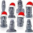 Pamonrueer 8 Pcs Miniature Easter Island Head Statue Moai Statue Decor 2.5 in Resin Stone Island for Room Accessories Antique