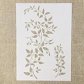 TIAMECH A4 Tree Vine Leaves Stencil for Painting on Wood Reusable Branches Layering Stencil DIY Scrapbook Coloring Decorative