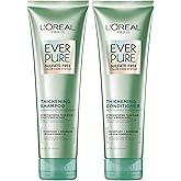 L'Oreal Paris Thickening Sulfate Free Shampoo and Conditioner, Thickens + Strengthens Thin, Fragile Hair, EverPure, 1 Hair Ca