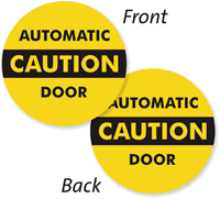 Caution Automatic Door Decals