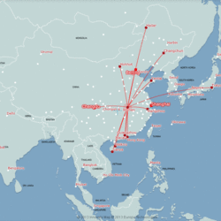 Domestic routes from Wuhan