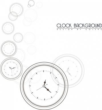 clocks background black white circles draft