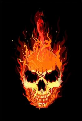 Flaming Skull