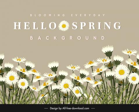 flower background template elegant modern 