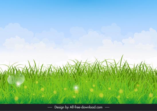 grass background template elegant modern design 