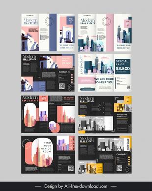 modern real estate brochure templates collection elegant architectures