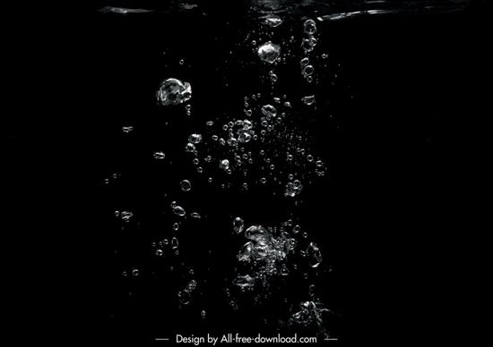 water bubbles brushes backdrop template dynamic dark monochrome design