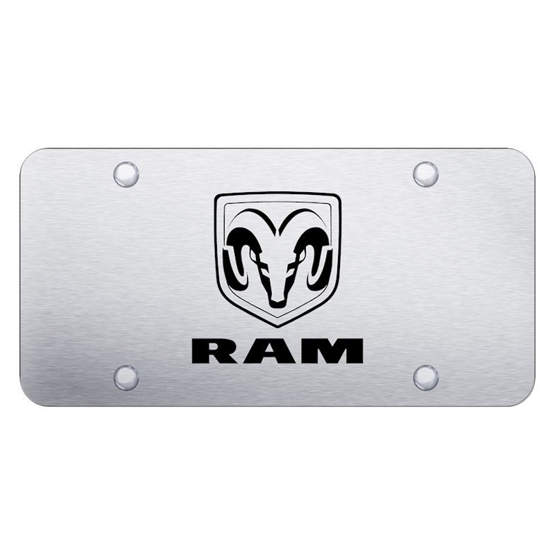 Autogold® - License Plate with Laser Etched RAM Logo and Emblem