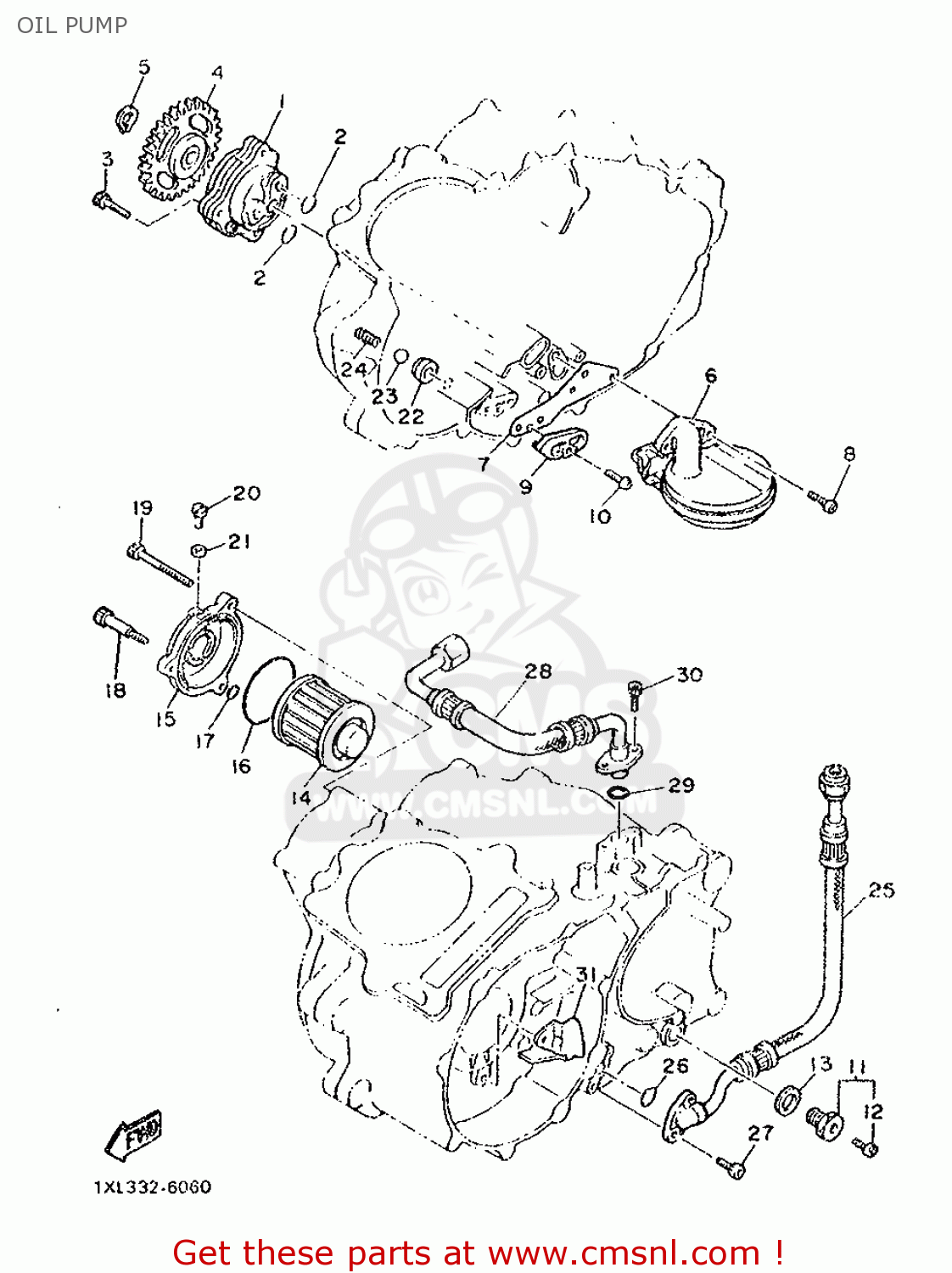 Yamaha SRX600 1986 1XL SPAIN 261XL-352S1 OIL PUMP - buy original OIL ...